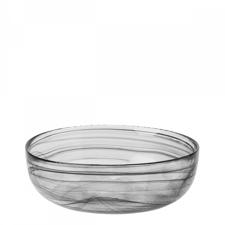 Bowl / Schale schwarz 21 cm - Elements Glas