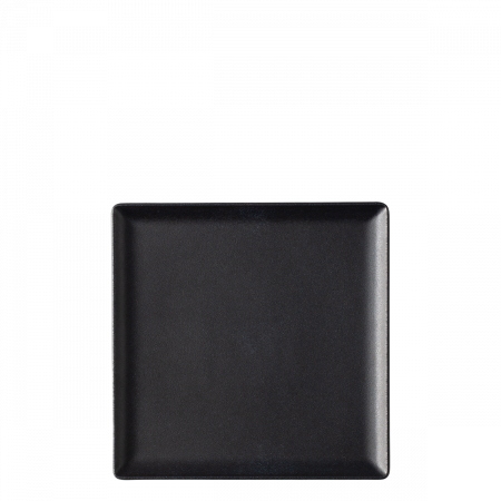 Platte eckig 17 x 17 cm - BASIC Lunasol schwarz matt