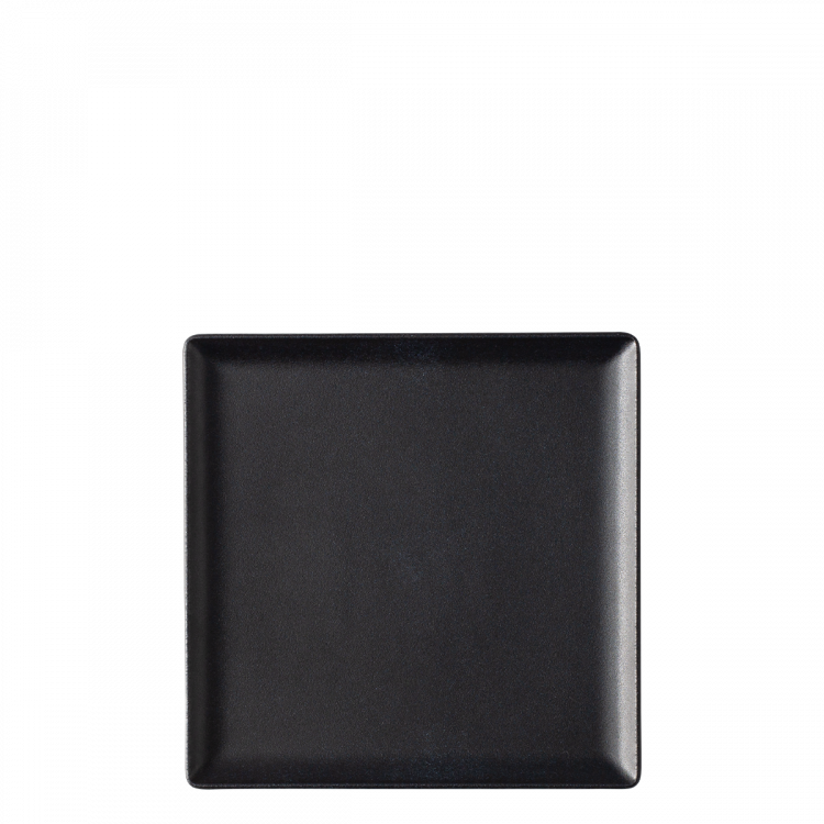 Platte eckig 17 x 17 cm - BASIC Lunasol schwarz matt