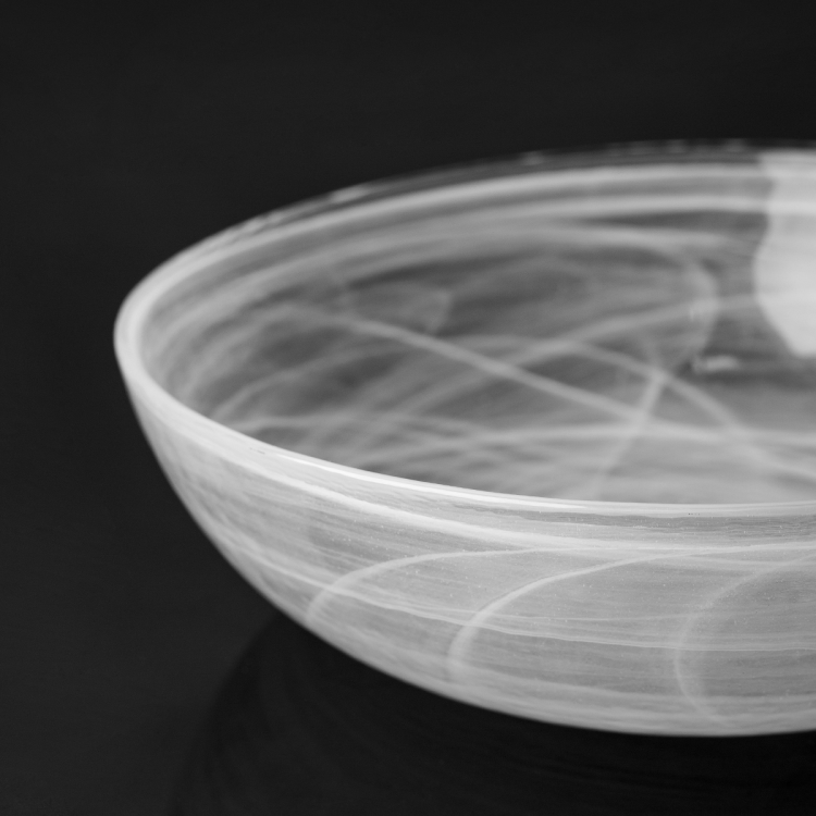 Bowl / Schale weiss 18 cm - Elements Glas