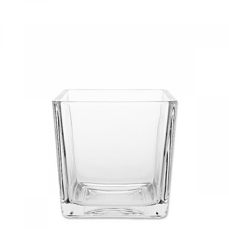 Vase Quadro 15 x 15 x 15 cm - Basic Glas