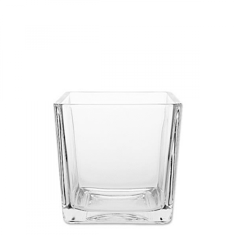 Vase Quadro 15 x 15 x 15 cm - Basic Glas