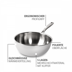 Sauteuse Orion Professional ø24 cm Platinum Lunasol