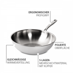 Sauteuse Orion Professional ø28 cm Platinum Lunasol