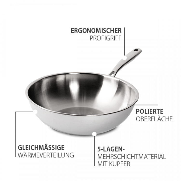 Sauteuse Orion Professional ø28 cm Platinum Lunasol